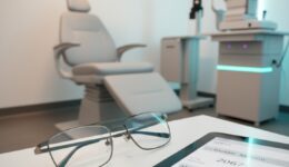 Modern eyeglass prescription update guide featuring professional eyeglasses and advanced eye care diagnostic equipment at West Broward Eye Care Associates in Tamarac, Florida